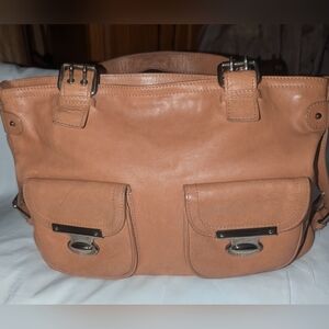 Marc Jacobs Vintage Y2K Stella Tan Leather Bag with Silver Clasp